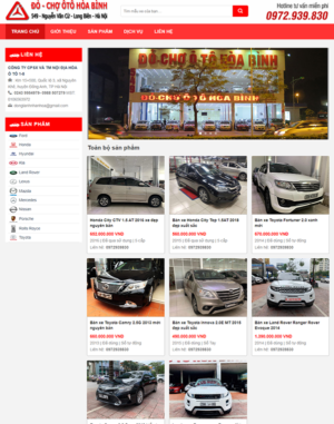 Mẫu-trang-web-chợ-bán-xe-ô-tô